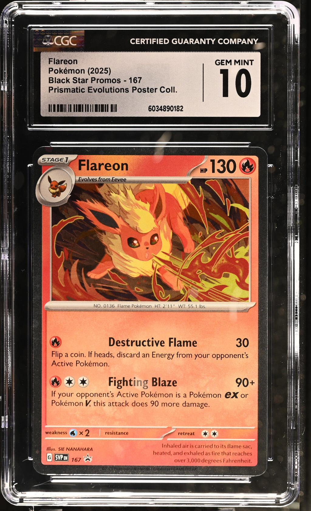 Flareon 167 CGC 10 - frente